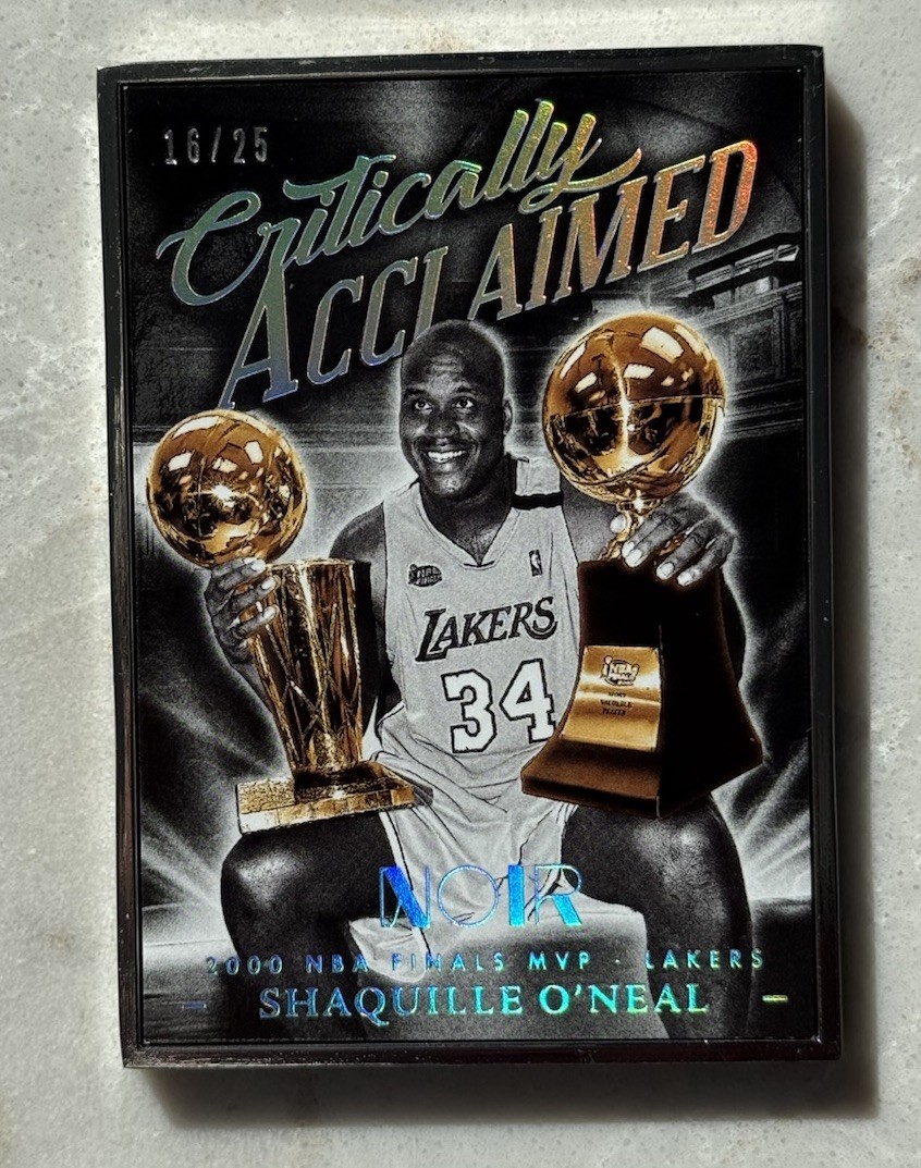 2023-24 Panini Noir - Critically Acclaimed #299 Shaquille O’Neal /25