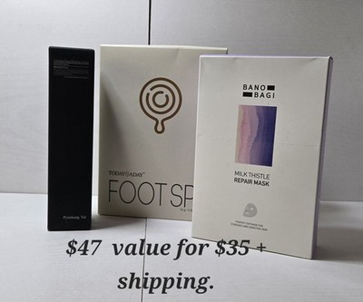 Banobagi Milk Thistle Repair Face Mask Korean Skin Care Bundle w/Foot mask/Toner