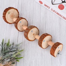 Hamster Platform Wooden Stand Light Yellow for Parrots and Small Pets