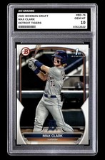 2023 Max Clark Bowman Draft Rookie Card #BD-76 Detroit Tigers Graded 10