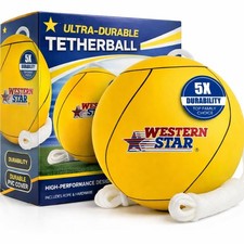 Western Star Tetherball Game Set - Soft-Touch Tether Ball Full Size, Yellow