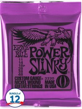 Ernie Ball 2220 Power Slinky Nickel Wound Electric Guitar Strings - .011-.048