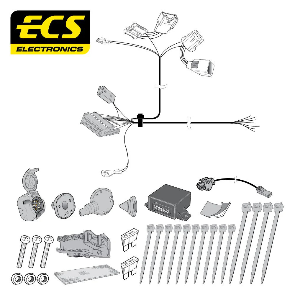 Towbar Wiring Kit 7 Pin PEUGEOT Partner Van June 2015 - August 2018 CT056B1U