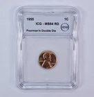 1955 Lincoln Wheat Cent Poorman's Double Die MS64 RD ICG