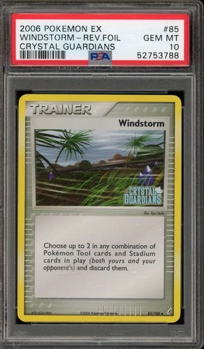 Pokemon Windstorm EX Crystal Guardians Reverse Holo #85 PSA 10 Gem Mint