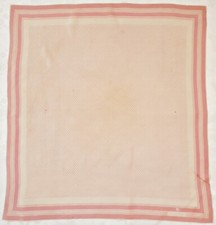SCARF VINTAGE AUTHENTIC ETIENNE AIGNER LOGO ART PINK WHITE SILK 35" SQUARE