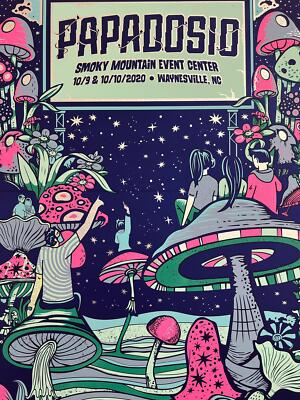 Papadosio - 2020 poster Waynesville, NC 10/9-10/10 Smoky Mountain Event Center F