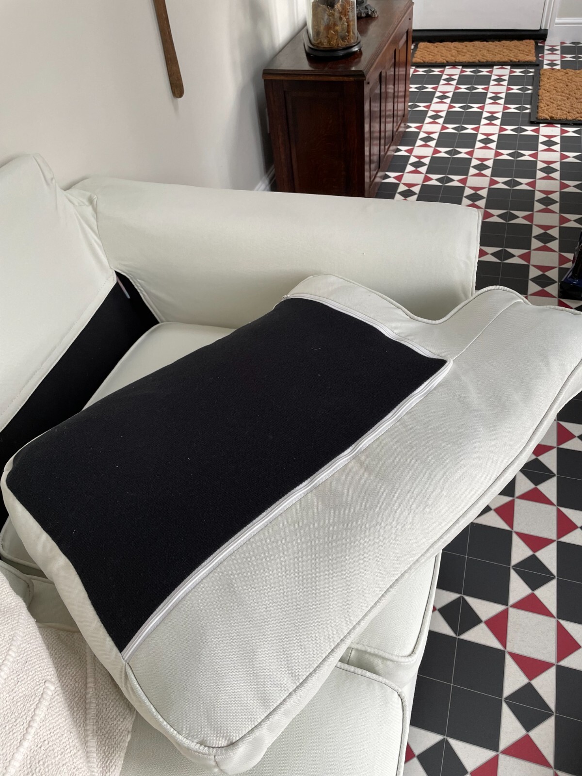 Cream 3seater sofa in washable covers eBay