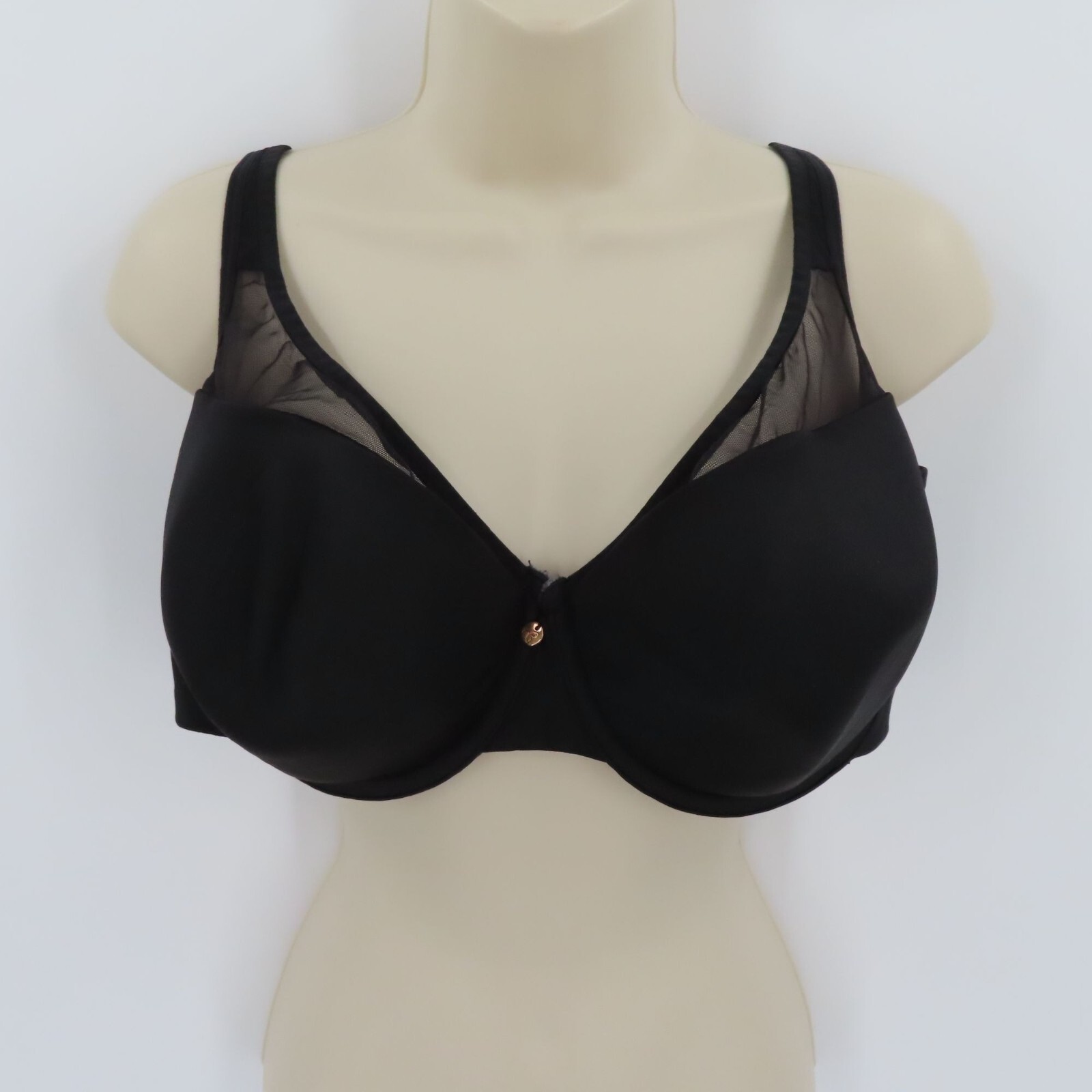 Cacique 42DD Bra Solid Black Charm Underwire Line… - image 13