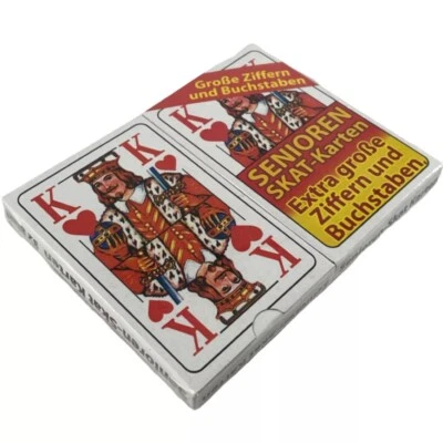 GLOBAL PARTNER Senioren Skat Spielkarten Karten Skatkarten Set 2x 32 Blatt Französisches Bild