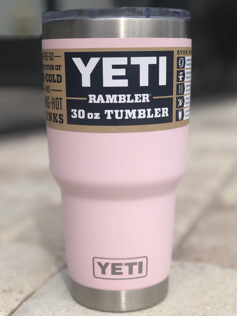 Pink Yeti Tumbler Rambler Cup With Magslider Lid NEW 30oz 