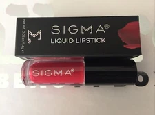 Sigma Beauty Liquid Long Wearing Lipstick in Venom Classic Red Travel Size NIB