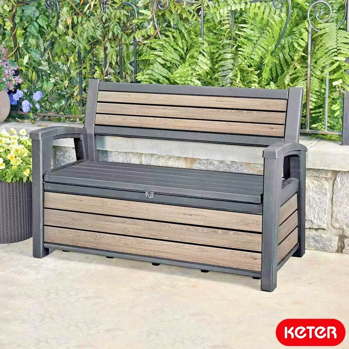 Outdoor Storage Seat Keter Bench Storage Box OUTDOOR BENCHES