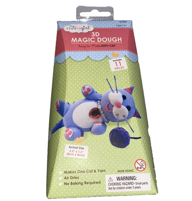 Studiogirl Make Your Own 3D Magic Dough Kitty Cat Craft Kit   Fun DIY for Kids