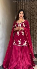 DESIGNER LEHENGA TOP INDIAN BOLLYWOOD WEDDING INDIAN PAKISTANI PARTY WEAR