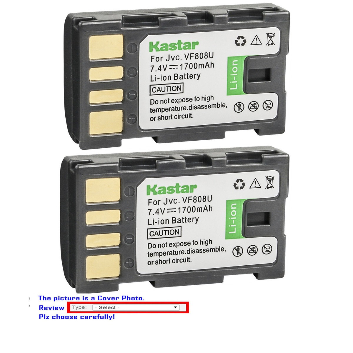 BN-VF808 BN-VF808U Battery for JVC GZ-MS130 HD260 HD3 HD5 HD6 HD7