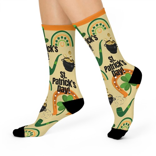 St. Patrick's Day Socken Herren Damen 1 Größe Topf Gold Kleeblatt Glück Irland grün - Bild 3 von 7