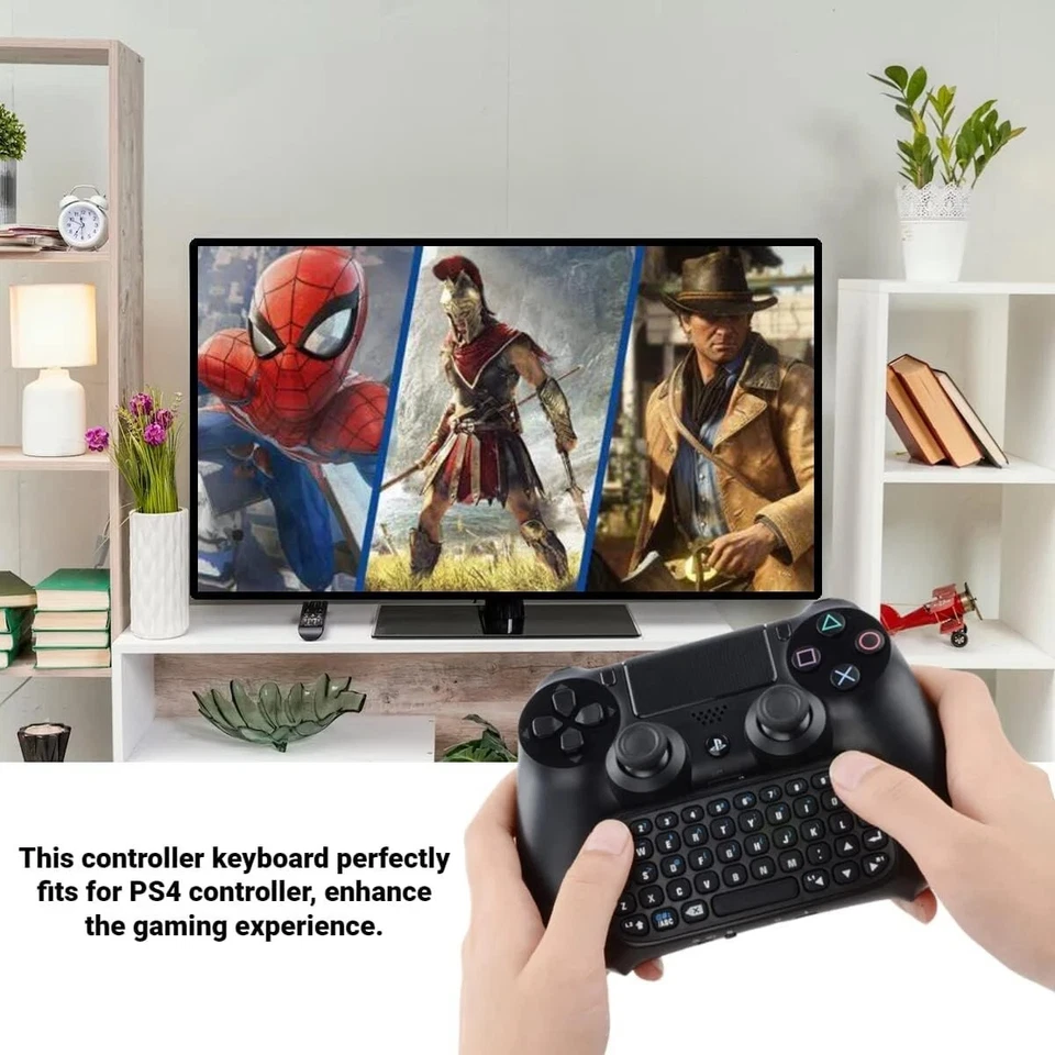 Mini teclado sem fio Bluetooth para Sony PS4 PlayStation 4 controle de teclado - Imagem 4 de 4