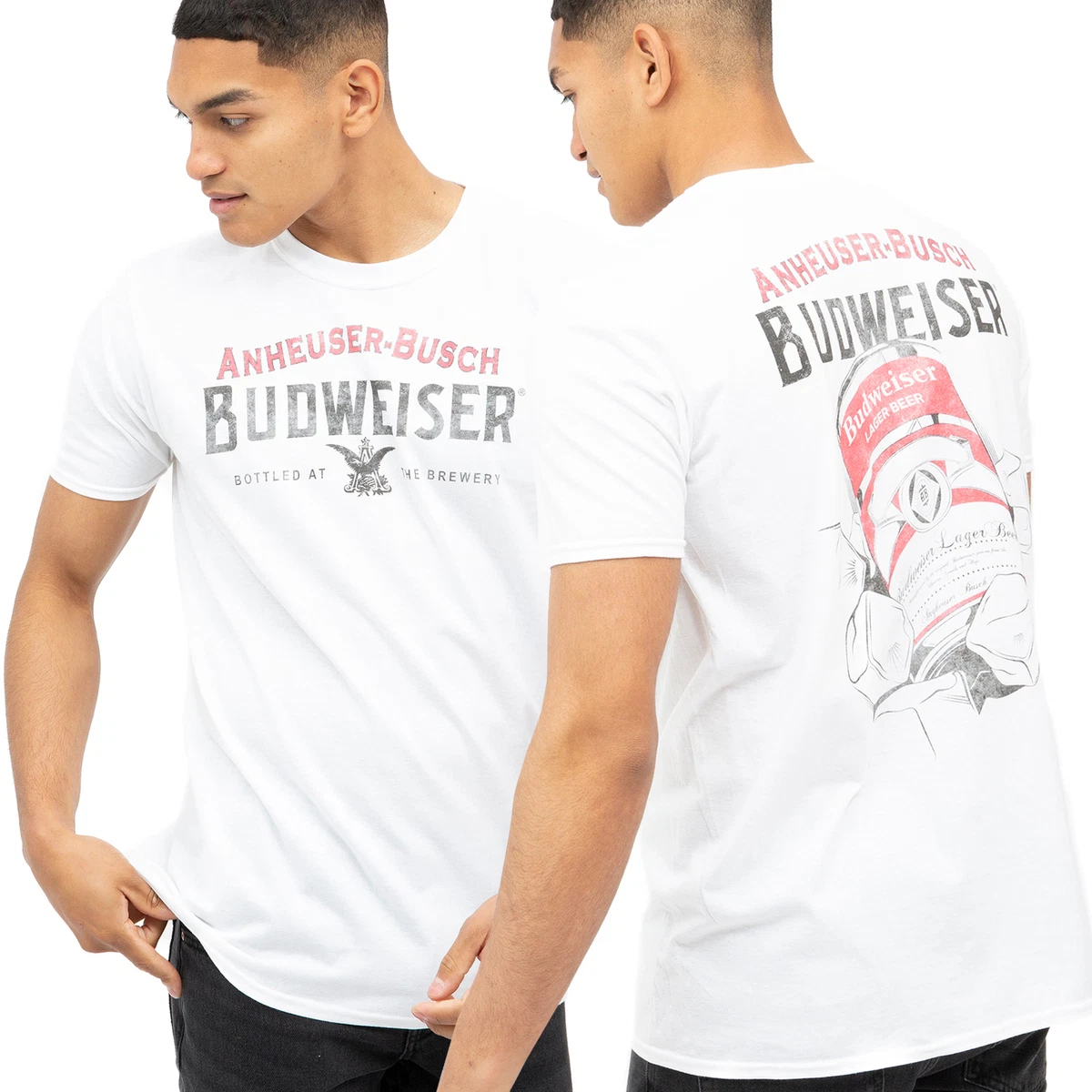 white budweiser shirt