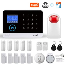Tuya WiFi+GSM Wireless Smart Home/Office Security Burglar Alarm Siren System Kit