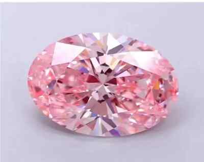 2.5 CT Oval Cut Loose Lab Grown Diamond Fancy Pink Color VVS1 Clarity Loose Gems