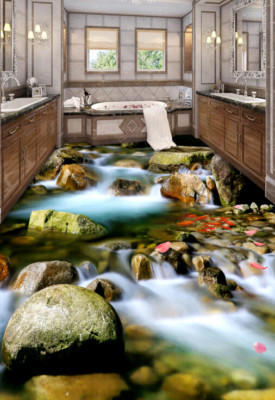 3D Rock Creek Nature 451 Floor WallPaper Murals Wall Print Decal AJ WALLPAPER CA
