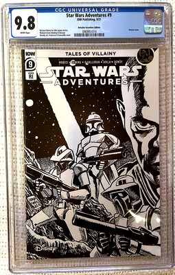  IDW~STAR WARS ADVENTURES #9~FRANCAVILLA~RARE RETAILER INCENTIVE~ ~CGC 9.8~ 