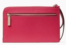 Kate Spade Staci Pink Saffiano Leather L-Zip Wristlet WLR00134 NWT 119 Retail