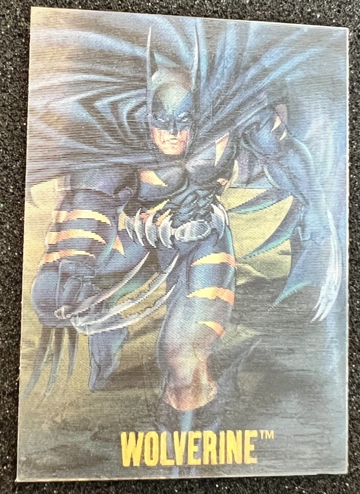1995 DC vs Marvel Mirage Card #2 of 2 Wolverine Batman and Dark