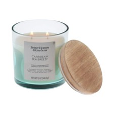 Better Homes  Gardens Caribbean Sea Breeze Scented 2-Wick Ombre Jar Candle 12oz