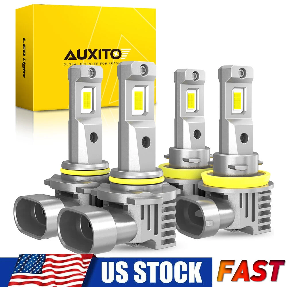 9005 / H11 LED Headlight Combo High Low Beam Bulbs Kit Super White Bright Lamps