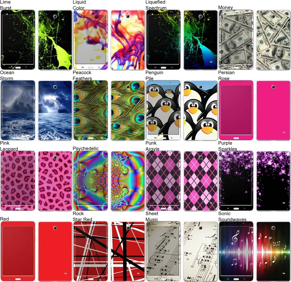 Choose Any 1 Vinyl Decal/Skin for Samsung Galaxy Tab 4 T230 - Free US Shipping! - Image 3 of 4