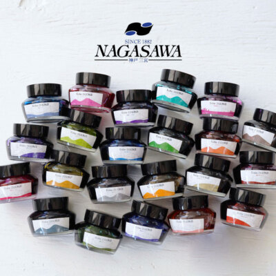 Made in Japan! NAGASAWA Kobe Ink of Fountain Pen 50ml Bottle Sailor Art Painting