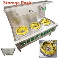 Three-head Liquefied Gas Stove Natural Gas Stove Stainless Steel Cooking Stove