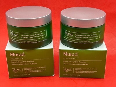 LOT OF 2 Murad Resurgence Retinal ReSculpt Body Treatment 5.0 fl oz / 148 ml x 2