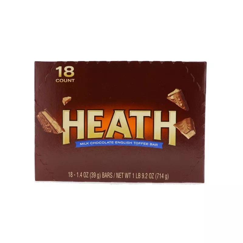 HEATH Milk Chocolate English Toffee Halloween Candy, Bulk, 1.4 Oz, Bars (18  Count) 18 Count (Pack of 1)