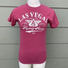 Las Vegas Flying Aces Womens TShirt Sz S Red White Short Sleeve Shirt Top Gildan