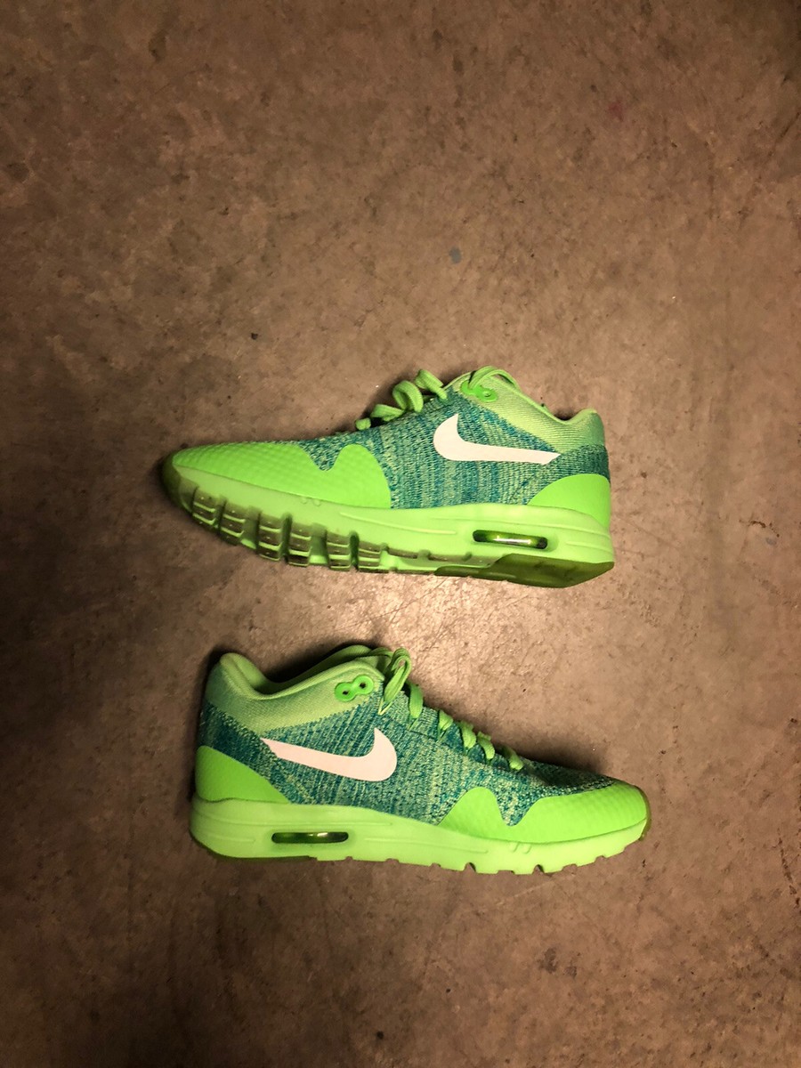 NIKE AIR MAX 1 ULTRA FLYKNIT VOLTAGE GREEN 843387-301 Size 7.5 | eBay