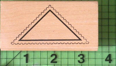 Triangle Postage Outline Wood Mounted rubber stamp by Judikins 1784F