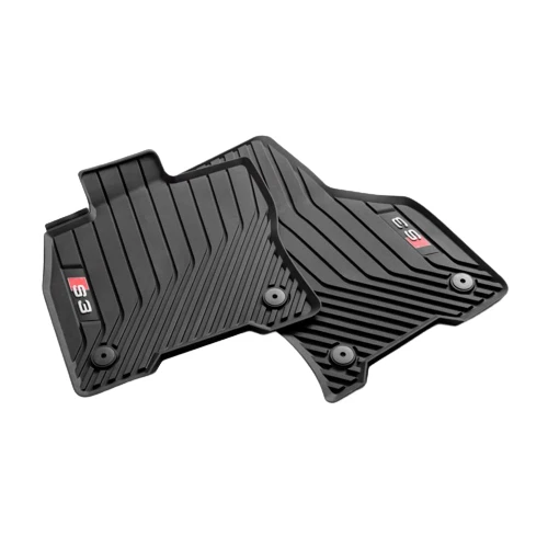 2022-2023 AUDI S3 GENUINE FACTORY OEM All-Weather Black Floor Mat Set -FRONT SET - Image 2 of 2
