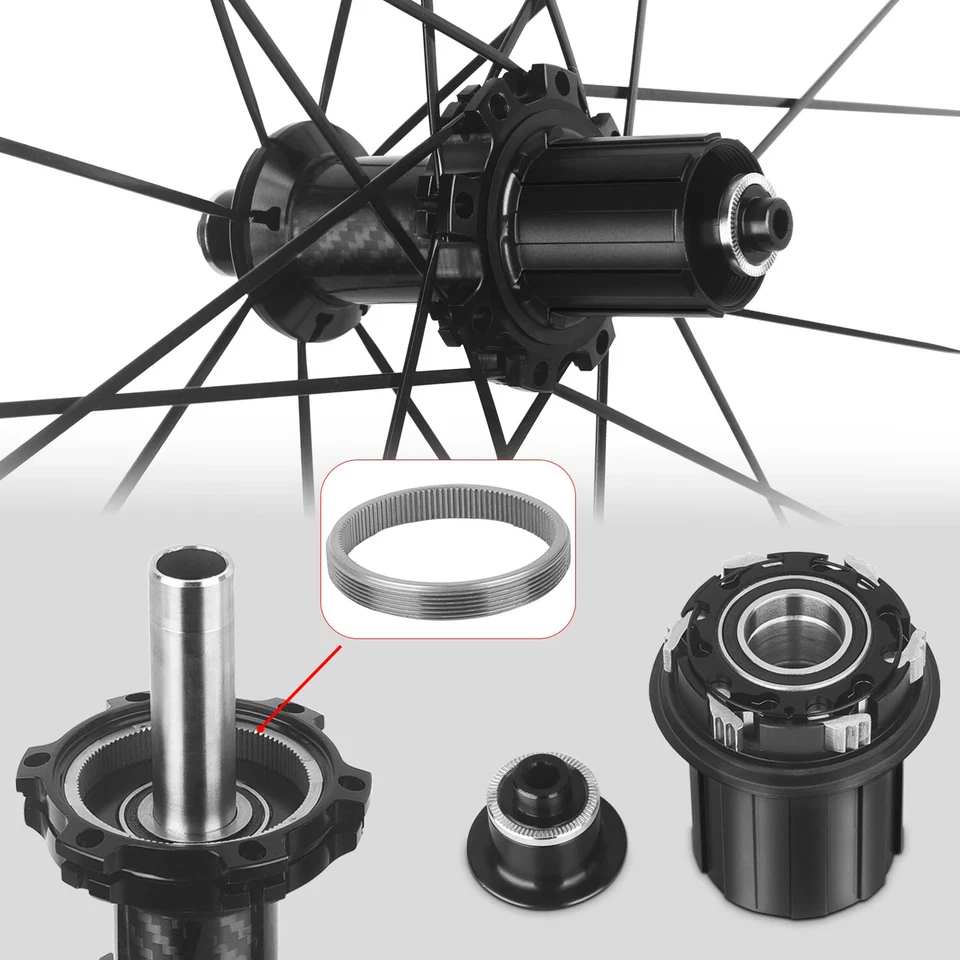 700C Carbon Fiber Rennrad Laufradsatz Leichte Wellenfelge V-Bremse Drahtreifen - Bild 3 von 4