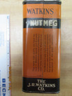 tin spice box Watkins Nutmeg large 8oz.  Pry shaker lid — photo 5