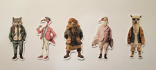 (5) Stickers ~ Wolf, Flamingo, Eagle, Llama, Goose ~ Vinyl