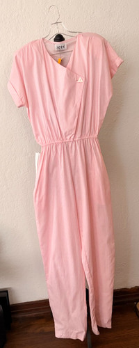 Vintage Jody California 80's Pink Striped Jumpsuit, Women's Size 6