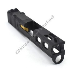 Completed Elite RMSc slide for Glock 43, G43 - Black with Sights