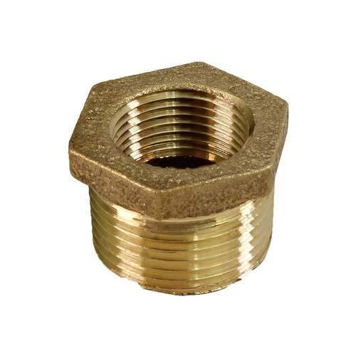 Everflow CSCV1124 1-1/2 x 1 in Male Female NPT Hex Bushing Lead-Free Brass
