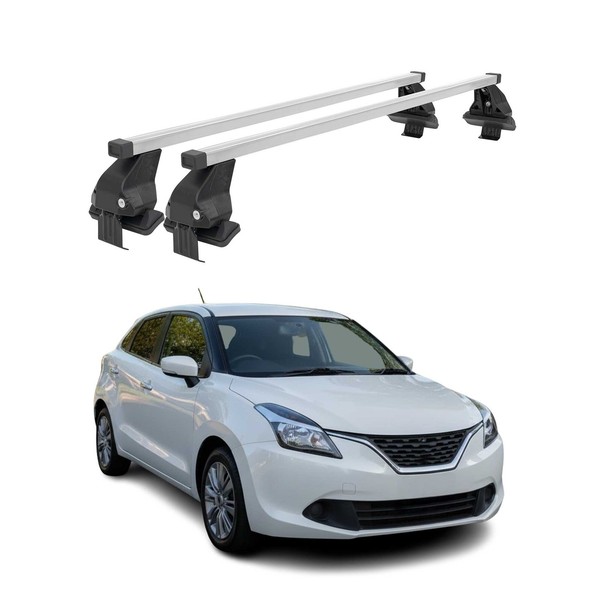 Menabo DachträGer GrundtäGer FüR Suzuki Baleno 2015-2019 Pre-Fl 50Kg Silber 2X-image