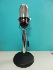 Vintage 1960S AMD 38-600 Pill Microphone And Atlas Extending Stand Deco Shure