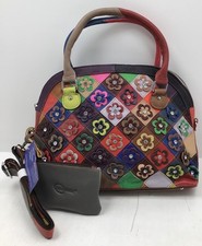 Amerileather Kenzer Leather Handbag Tote W/ G...