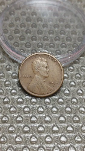 1917 S Lincoln Wheat Cent Penny Fine Mint Error Lamination                  D160